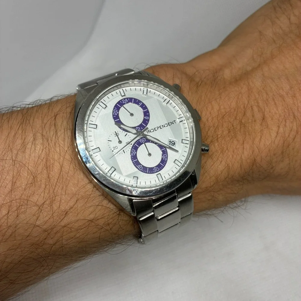 Citizen Independent Chronograph J515-004019-01 Men Watch Silver Dial Purple